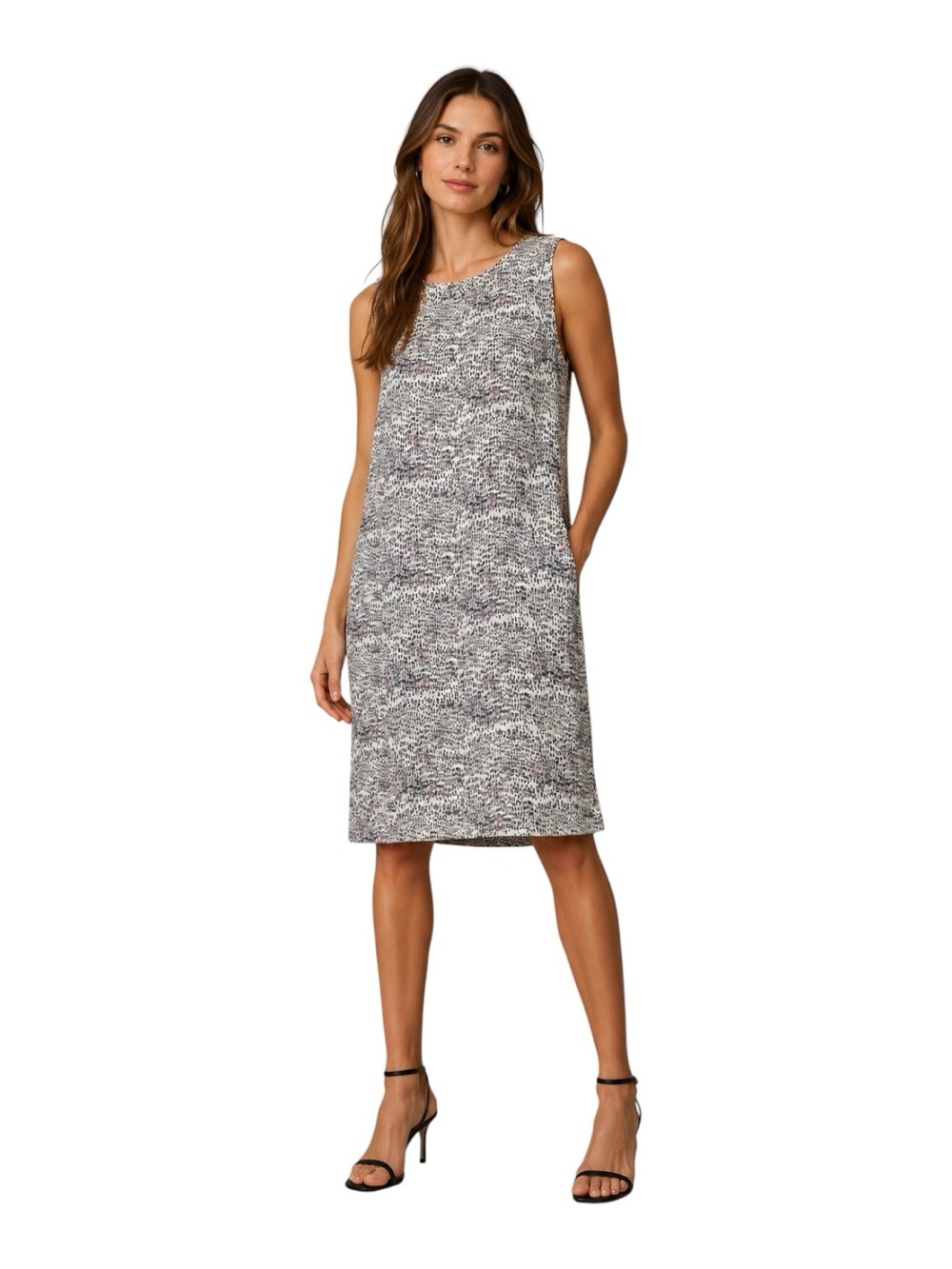 Jigsaw Abstract Animal Print Shift Dress – Size US 8